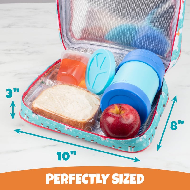 Bentology Insulated Lunch Bag for Kids & Adults- Reusable Thermal Sleeve w Clip on Handle- Easy to Clean Water-Resistant Lunchbox Tote- Mini Cooler Bag for Work School, Picnic, Daycare- Back to School - Image 4